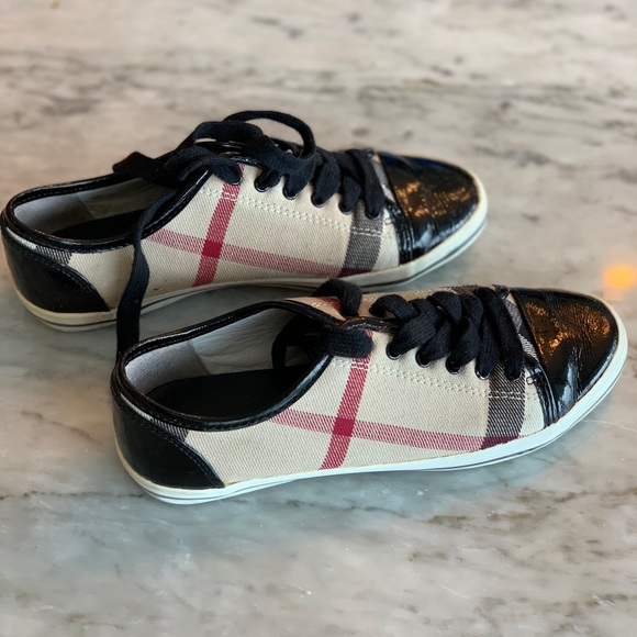 Burberry Pattern Leather Sneakers - Picture 1 of 4
